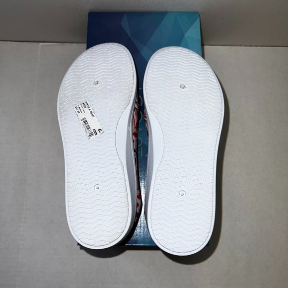 Ocean + Coast Multi Palm White/Aqua/Turquoise/Pink/Red Kade Loafers Size 6 - Picture 3 of 6